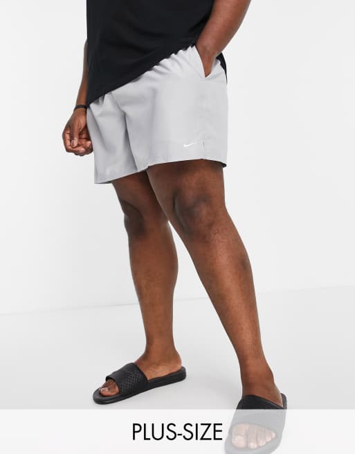 Nike Swimming Plus - Short de bain style volley 5 pouces - Gris