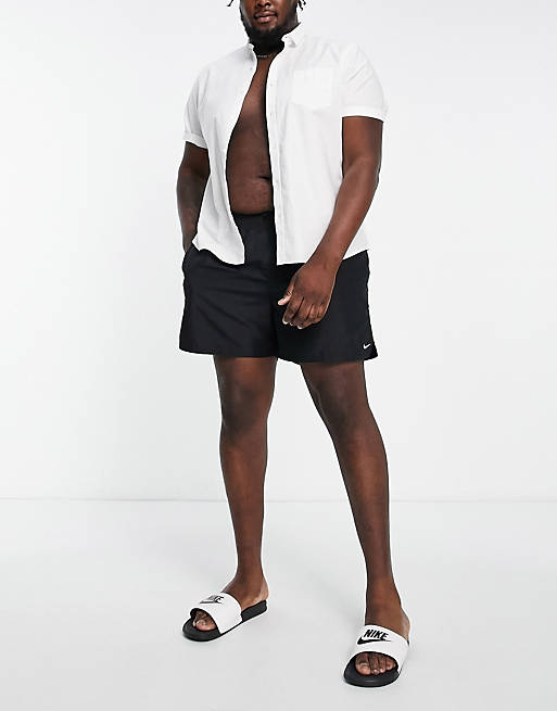 Nike Swimming Plus Volley 5 inch shorts in black | ASOS