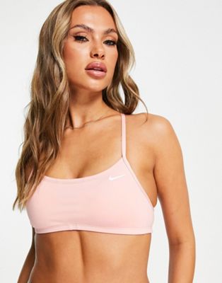 Nike Swimming Racerback bikini top in light pink - ASOS Price Checker