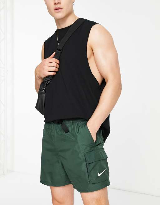 Nike Swimming - Short de bain fonctionnel avec ceinture - Kaki