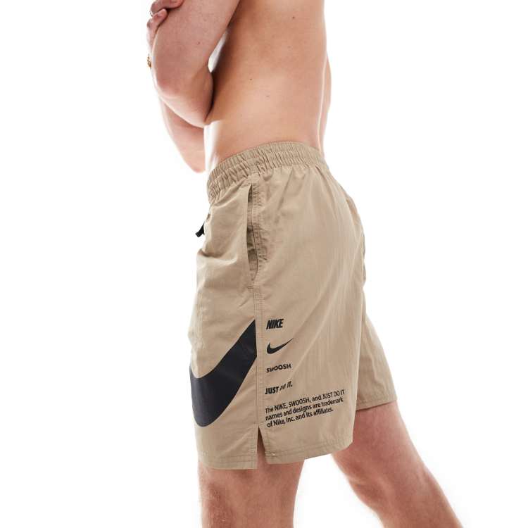 Nike Swimming Specs 7 inch volley swim shorts in khaki | ASOS