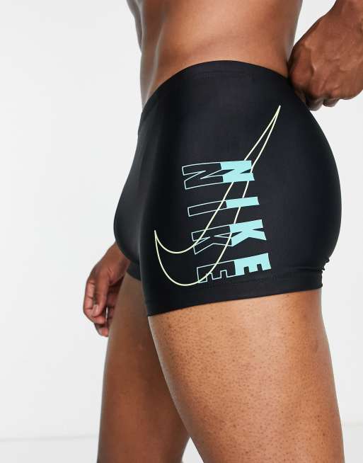 Nike Swimming square leg tight swim shorts in black | ASOS