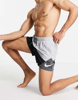 grey nike swim shorts