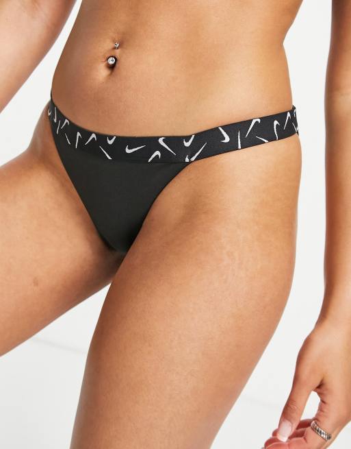 Nike Black White Ombre Hipster Bikini Bottom L 