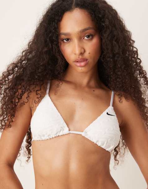 Nike Swimming Terry string bikini in white - view 1
