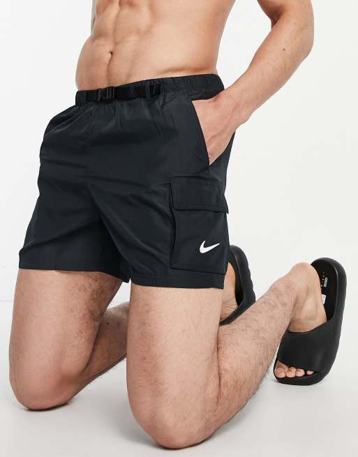 Nike Swimming - Utility zwemshort met riem in zwart