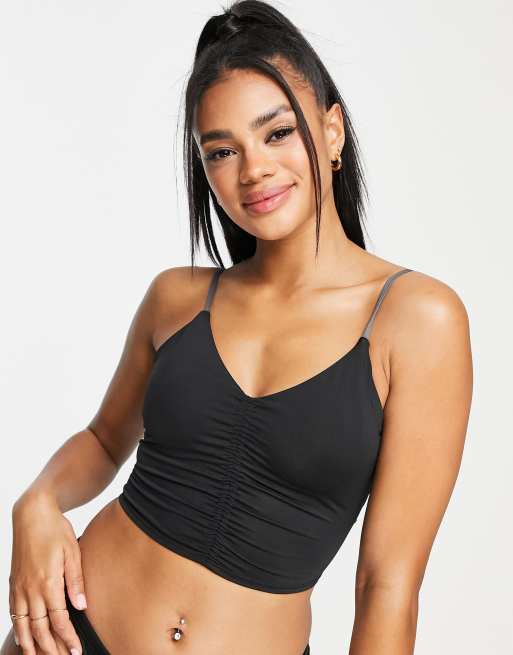 Black best sale swimming top