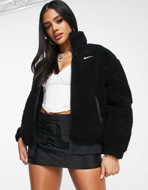 Nike sherpa bomber store jacket