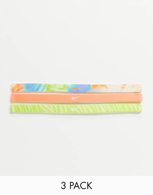 Nike Swoosh 3 pack headbands in green