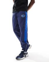 Jack & Jones loose fit wide leg trackies in black
