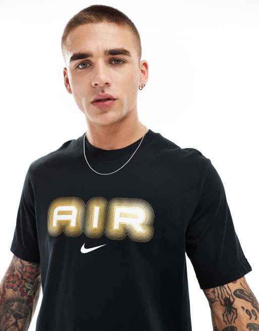 Black and gold nike t shirt hotsell