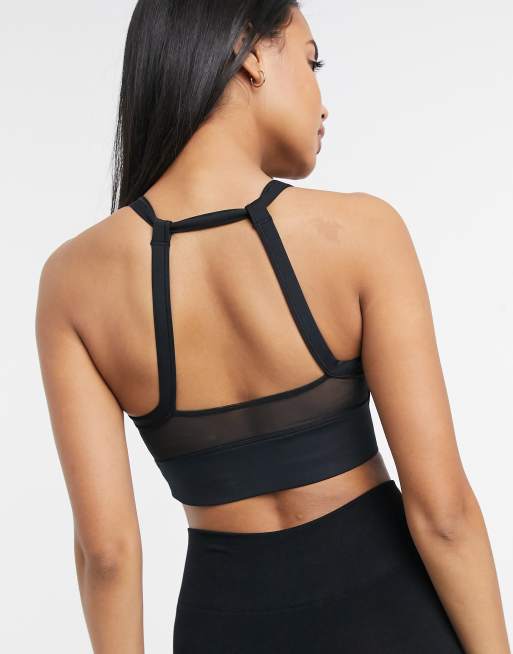 Nike Medium Pad Air Bra Black/Black/White XS : : Clothing