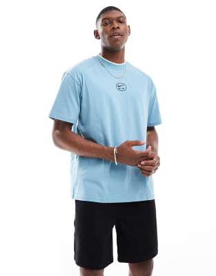 Nike Nike Swoosh Air oversized t-shirt in light blue