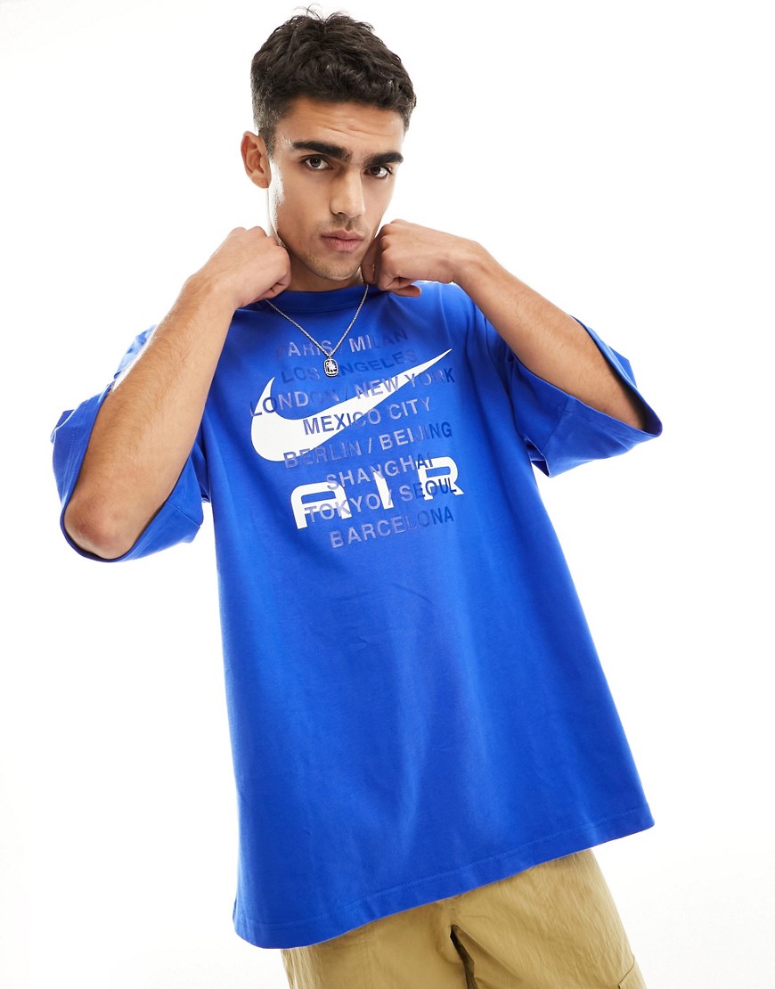 Nike Swoosh Air t-shirt in royal blue