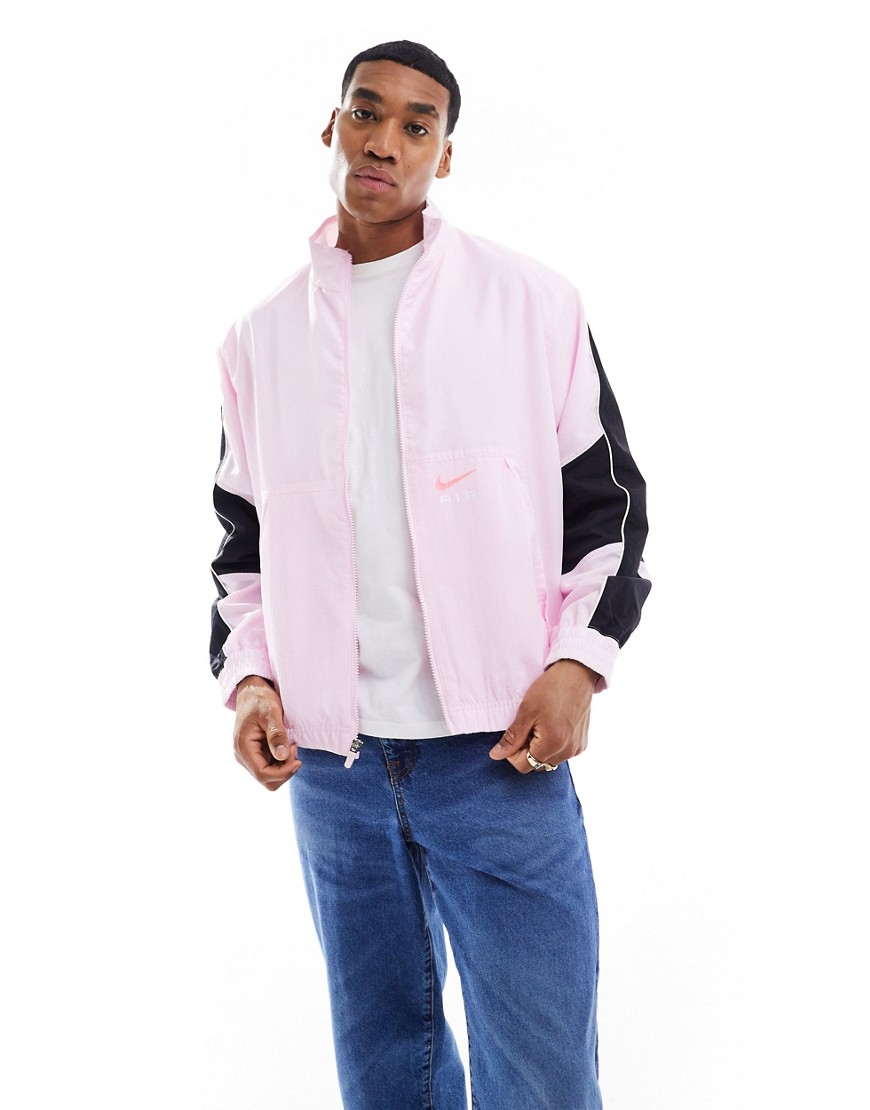 Nike Swoosh Air woven tracktop in pink