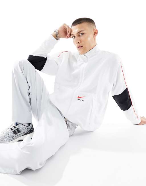 White nike store tracksuit top