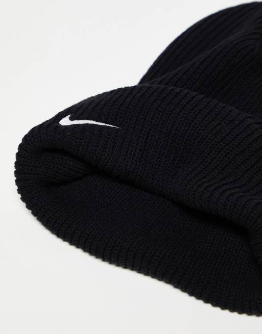 Nike swoosh beanie in black ASOS