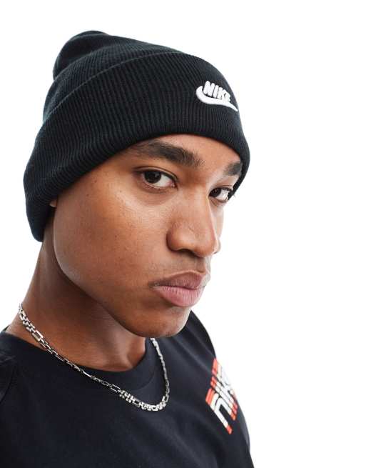 Nike Swoosh beanie in black ASOS