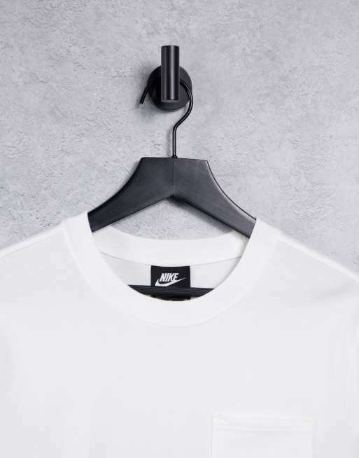 Nike Swoosh boxy oversized t-shirt in white, 3 of 4