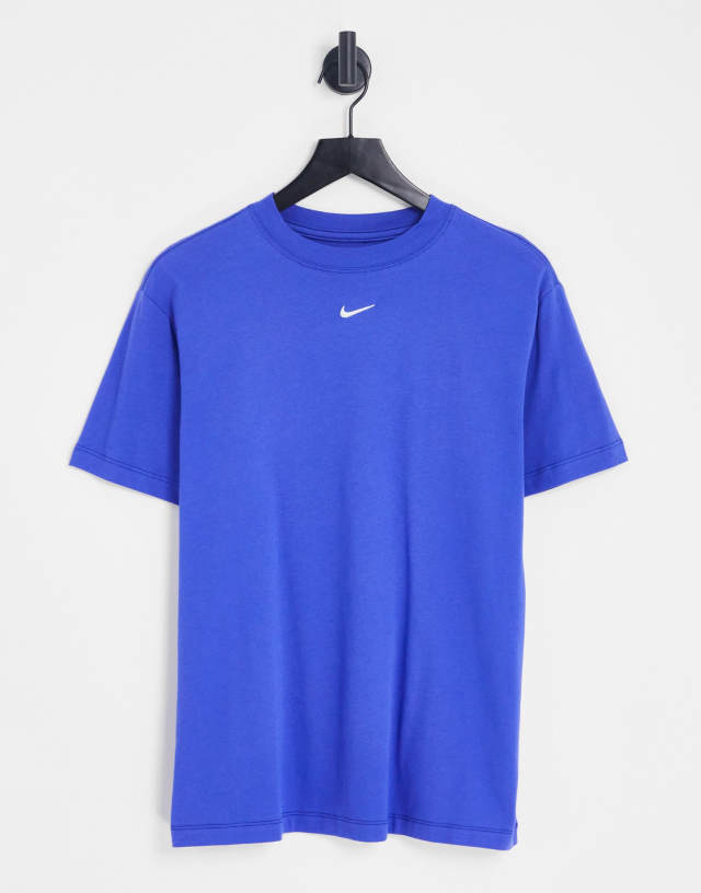 Nike Swoosh boyfriend t-shirt in blue