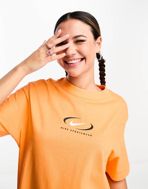 Nike neon cheap orange t shirt