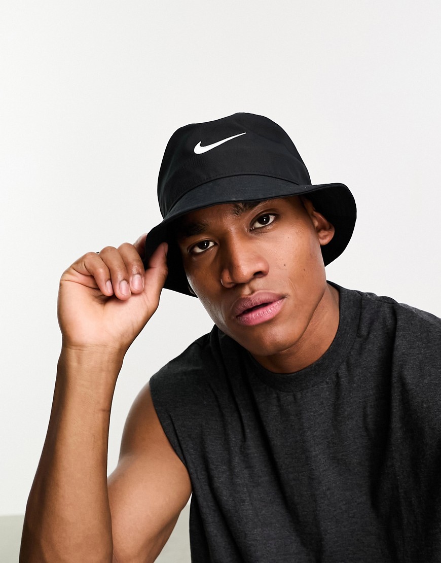 Nike Swoosh bucket hat in black