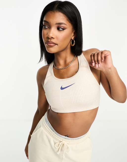 Nike Swoosh Campus bra in stone