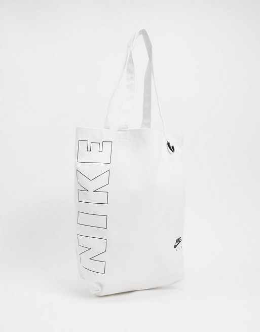 Nike swoosh canvas tote bag in white | ASOS