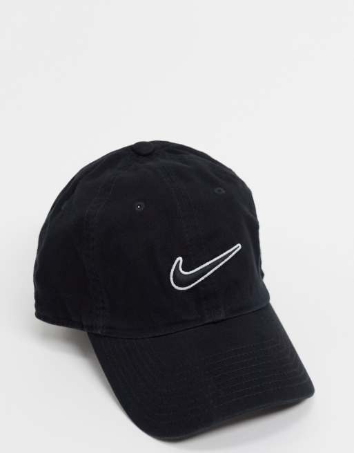 Nike Swoosh Cap In Black