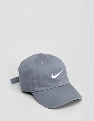 nike swoosh cap grey