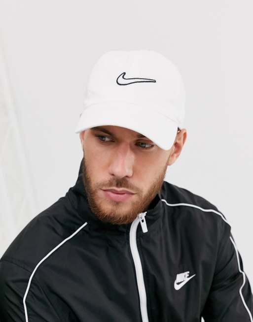 Nike swoosh cap store white