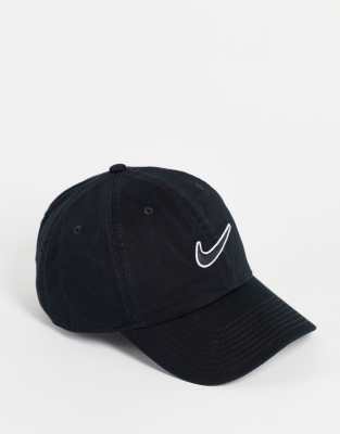 black nike swoosh hat