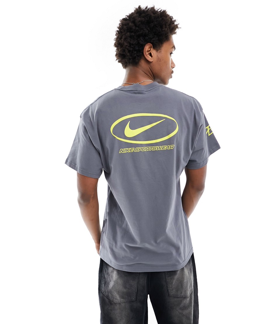 Nike Swoosh central logo t-shirt in dark grey