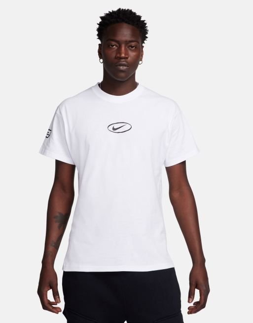 Nike Swoosh central logo t shirt in white