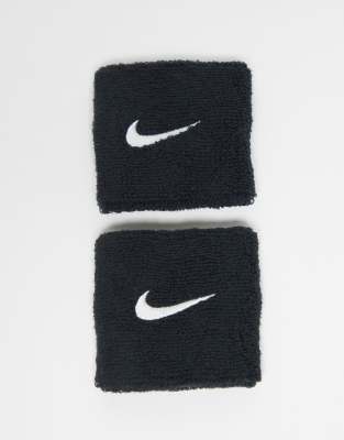 Nike Running Nike Swoosh Classic wristbands 2 pack in black