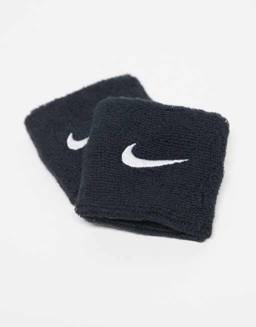 Nike Swoosh Classic wristbands 2 pack in black, 2 of 3