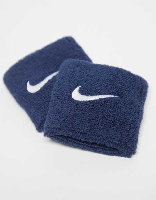 Nike Swoosh Classic wristbands 2 pack in navy, 2 of 3