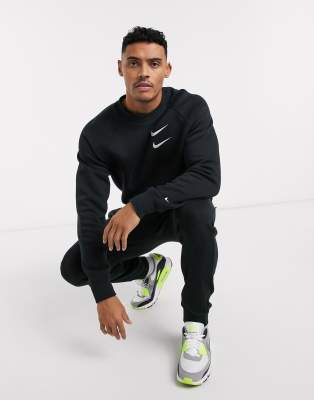 black swoosh