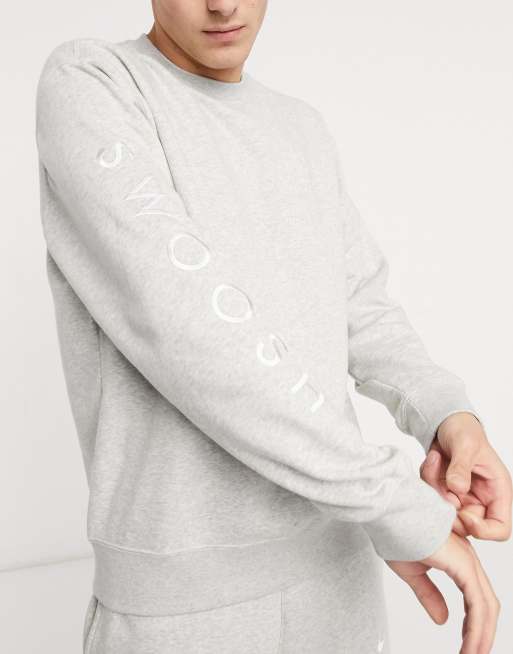 Nike grey 2025 swoosh sweatshirt