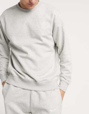 nike swoosh crew neck sweat in grey