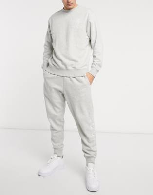 nike swoosh crew neck sweat in grey