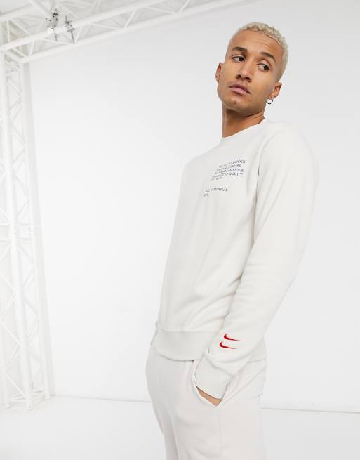 Sweatshirt with Diman Swoosh in White