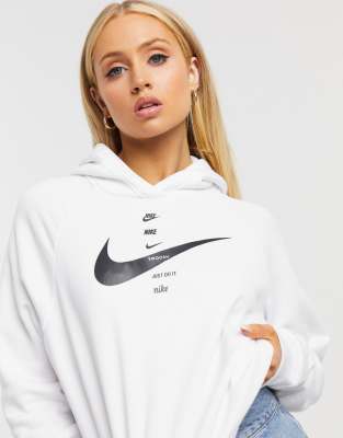 nike swoosh crop overhead hoodie