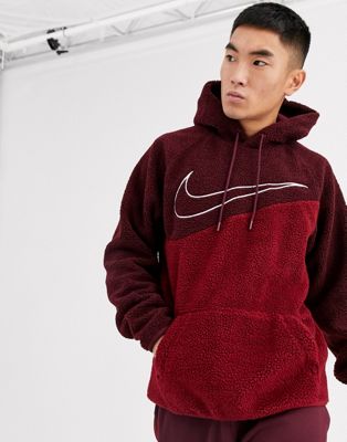 nike sherpa hoodie red