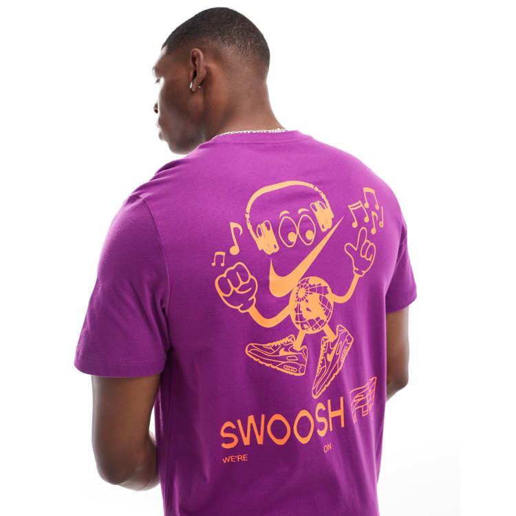 【Nike】Swoosh FM graphic backprint t-shirt（送料込み） Nike Swoosh FM graphic backprint t-shirt in purple | ASOS