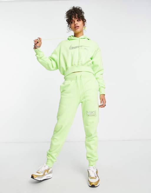 Lime green hot sale nike tracksuit