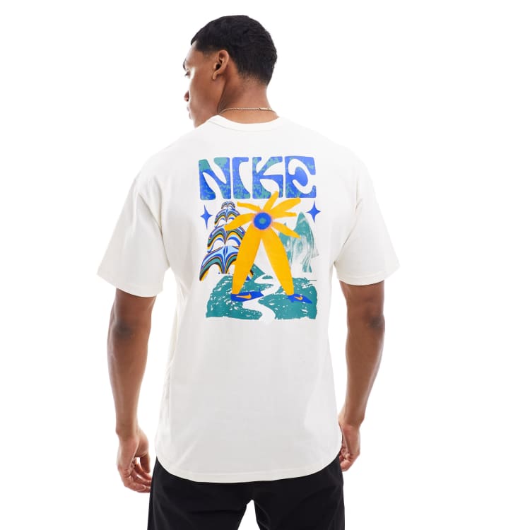 Nike Swoosh graphic t-shirt in white and multi | ASOS