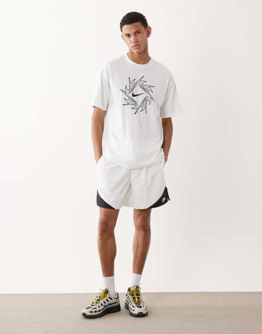 Nike Swoosh graphic T-shirt in white, 2 of 5