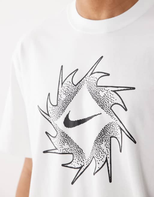 Nike Swoosh graphic T-shirt in white, 3 of 5
