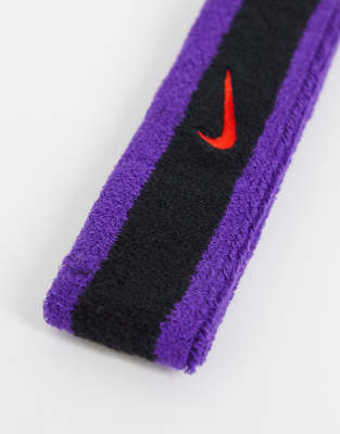 purple nike swoosh headband